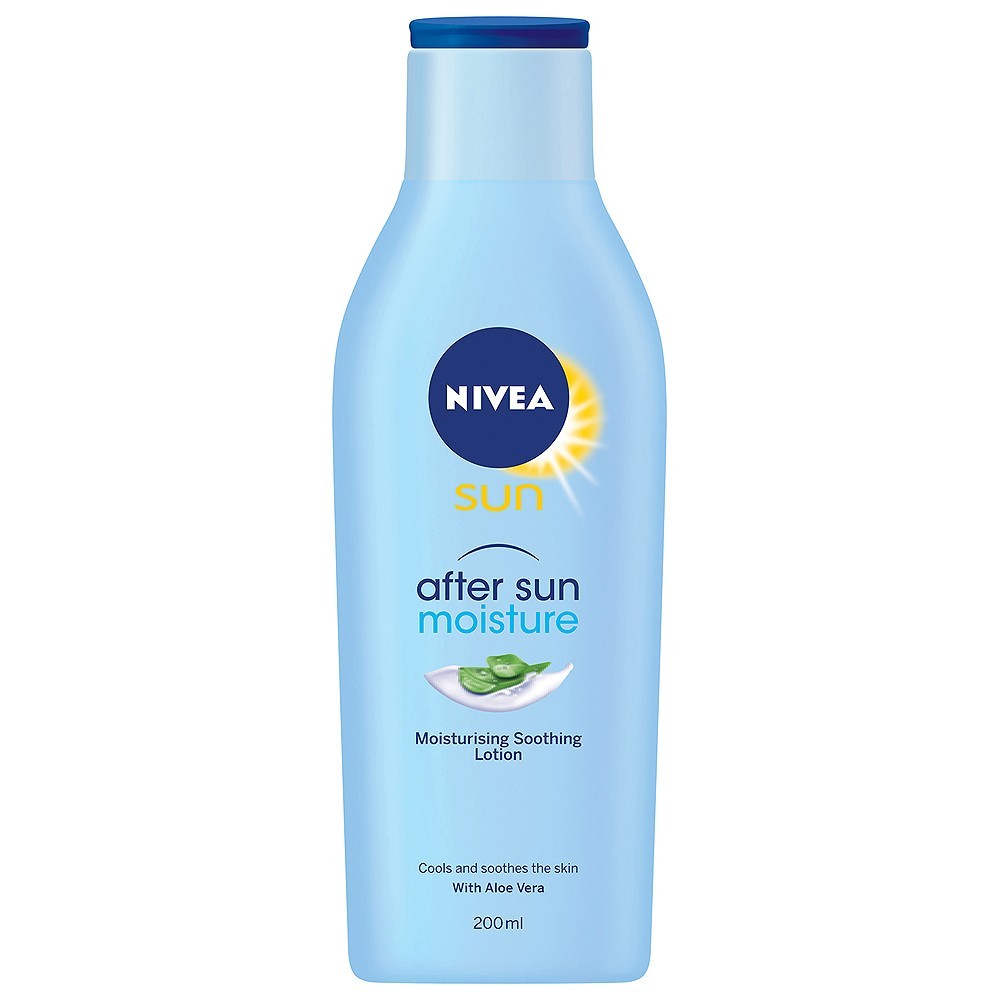 Kem giữ ẩm &amp; dưỡng da sau khi đi nắng Nivea After Sun Moisture 200ml (Đức)