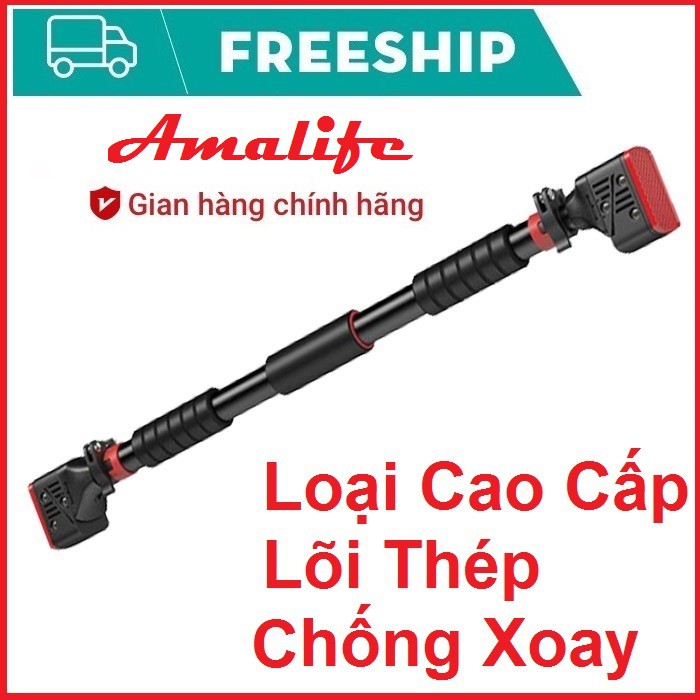 [Đòn Gánh] Thanh Tập Xà Đơn Treo Tường Gắn Cửa Nhiều Cỡ Từ 62-150cm Tùy Chỉnh Tập Gym Tập Thể Thao Chính Hãng Amalife