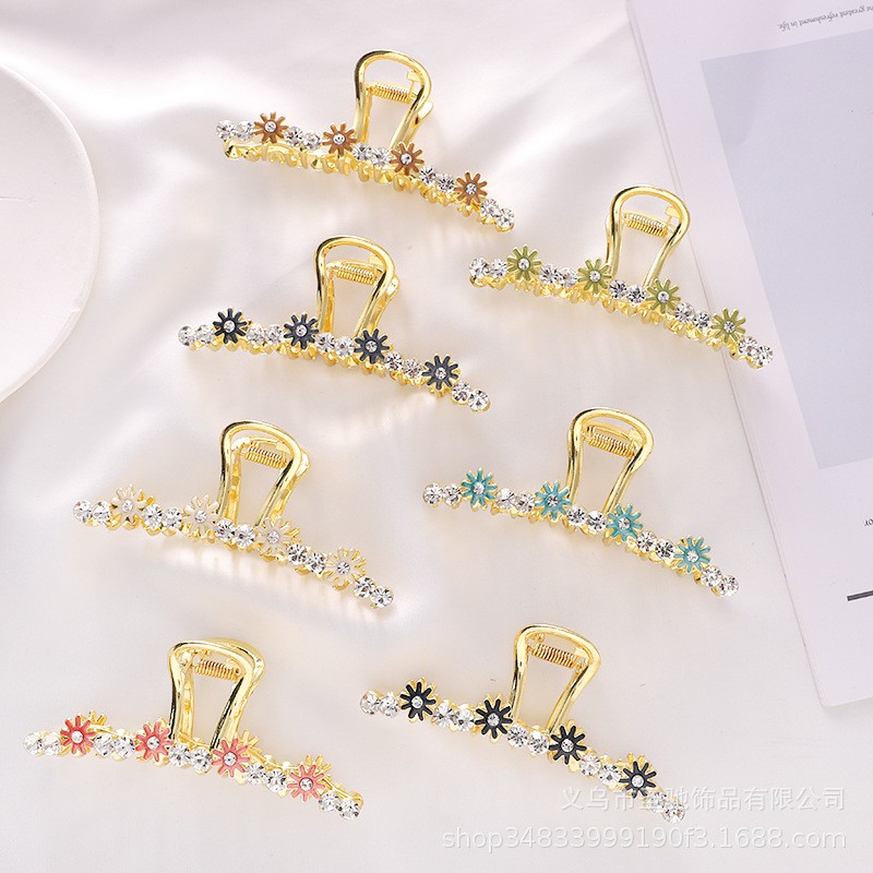 Kẹp tóc Hàn Quốc FREESHIP Giảm 1k Khi Nhập [GENZ123] Kẹp Tóc Kim Loại Đính Hoa Sang Trọng