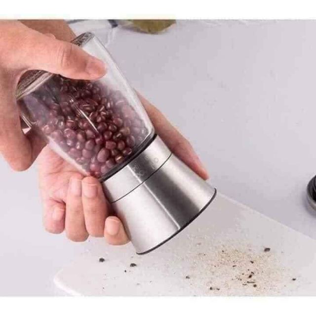 Lọ xay tiêu inox-Dụng cụ xay đa năng inox 304 chống han,lực xay mạnh và nhuyễn ( có VIDEO)