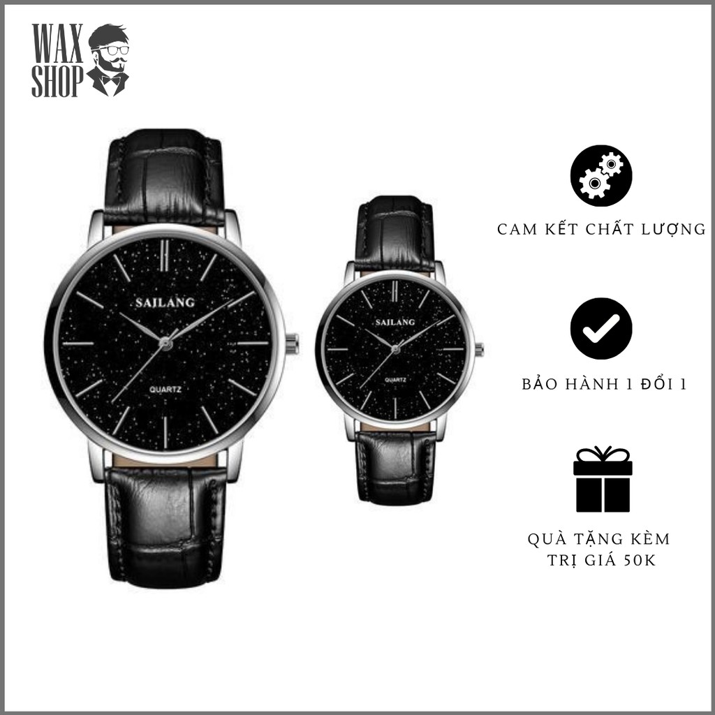 Đồng Hồ Cặp SAILANG 0013 | 0014  ⚡ [Mẫu Siêu Đẹp] ⚡ Với Mặt Dây Da Chất Lượng, Thời Thượng