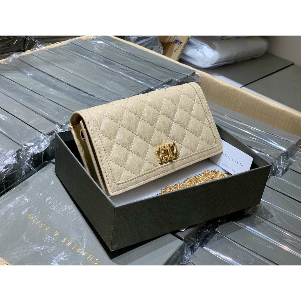 Túi ví mini đeo chéo nữ trần trám CK6-70840448 full box