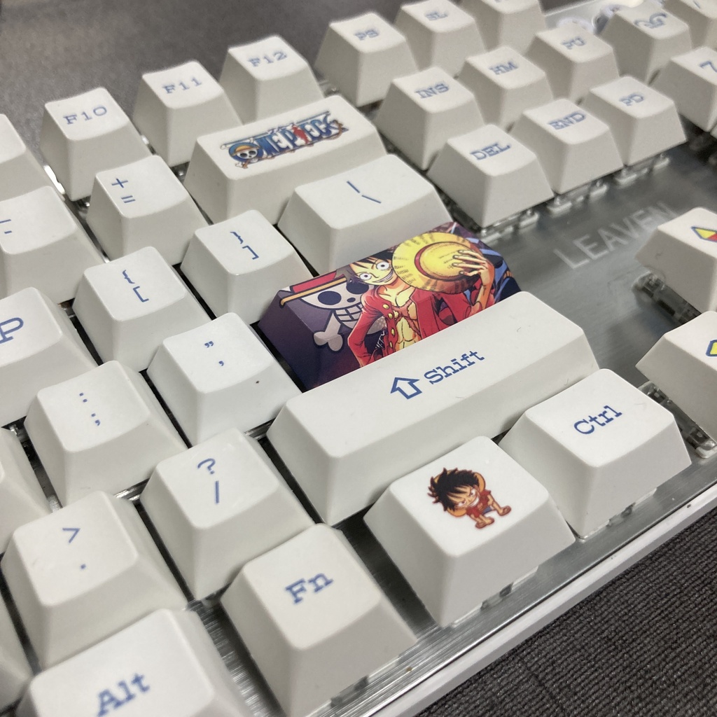 One Piece Luffy Keycaps Bàn phím cơ Keycap PBT 5 mặt Thuốc nhuộm thăng hoa Anime Key Caps cho Cherry Profile 87 104 108 Phím