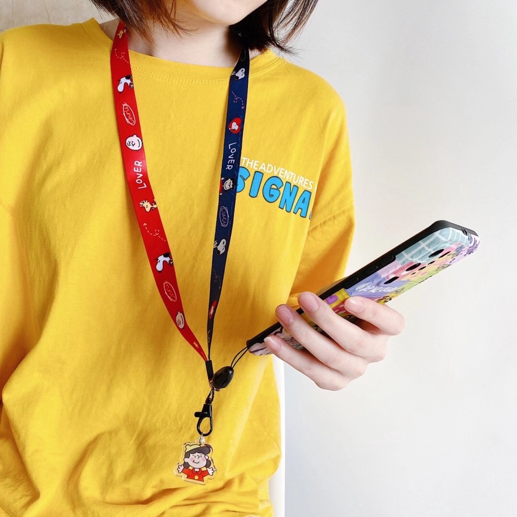 Dây Đeo Điện Thoại/Thẻ ID Họa Tiết Hoạt Hình Dễ Thương Cho Học Sinh