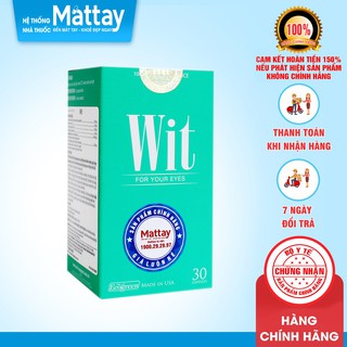 ✅ wit - usa - hộp 30 viên - bổ mắt, giúp sáng mắt