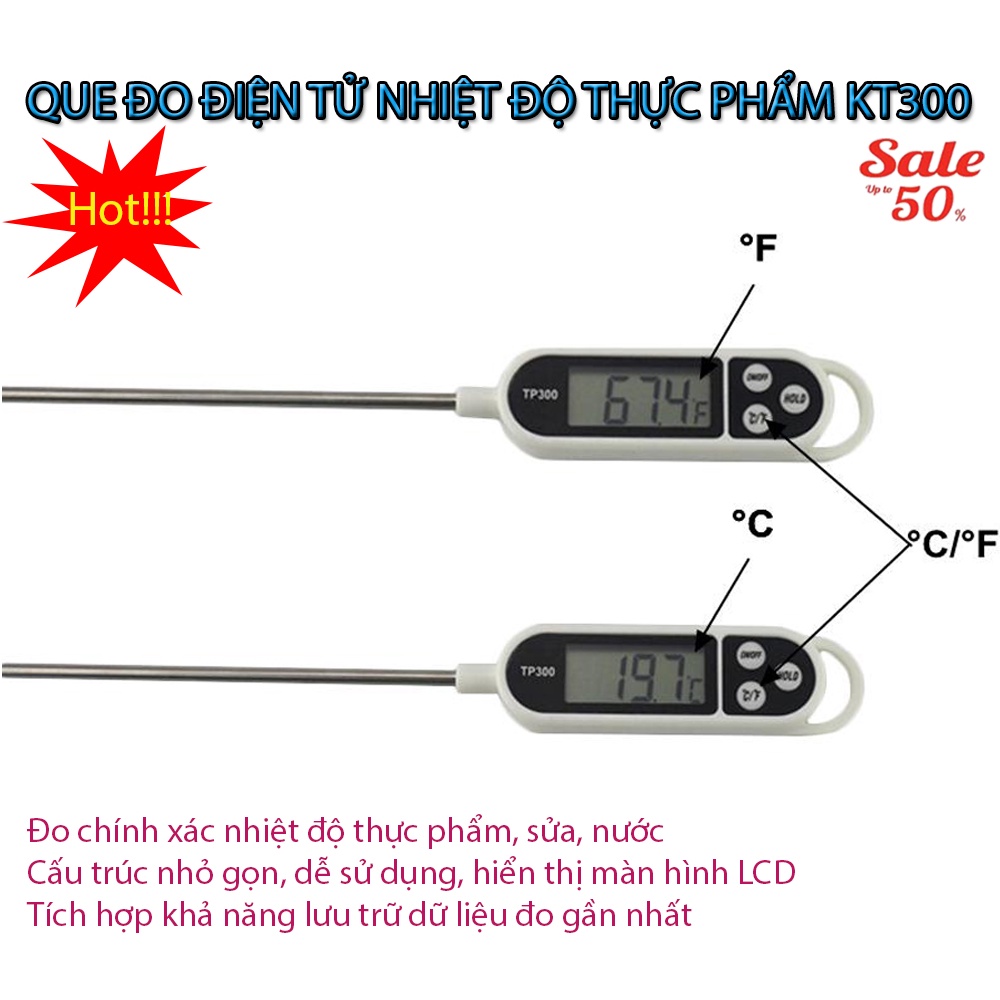 Nhiệt Kế Đo Nước, Phòng Bếp, Cây Đo Nhiệt Độ Cho Bé,Pha Sữa Kt300 (Màu Trắng),