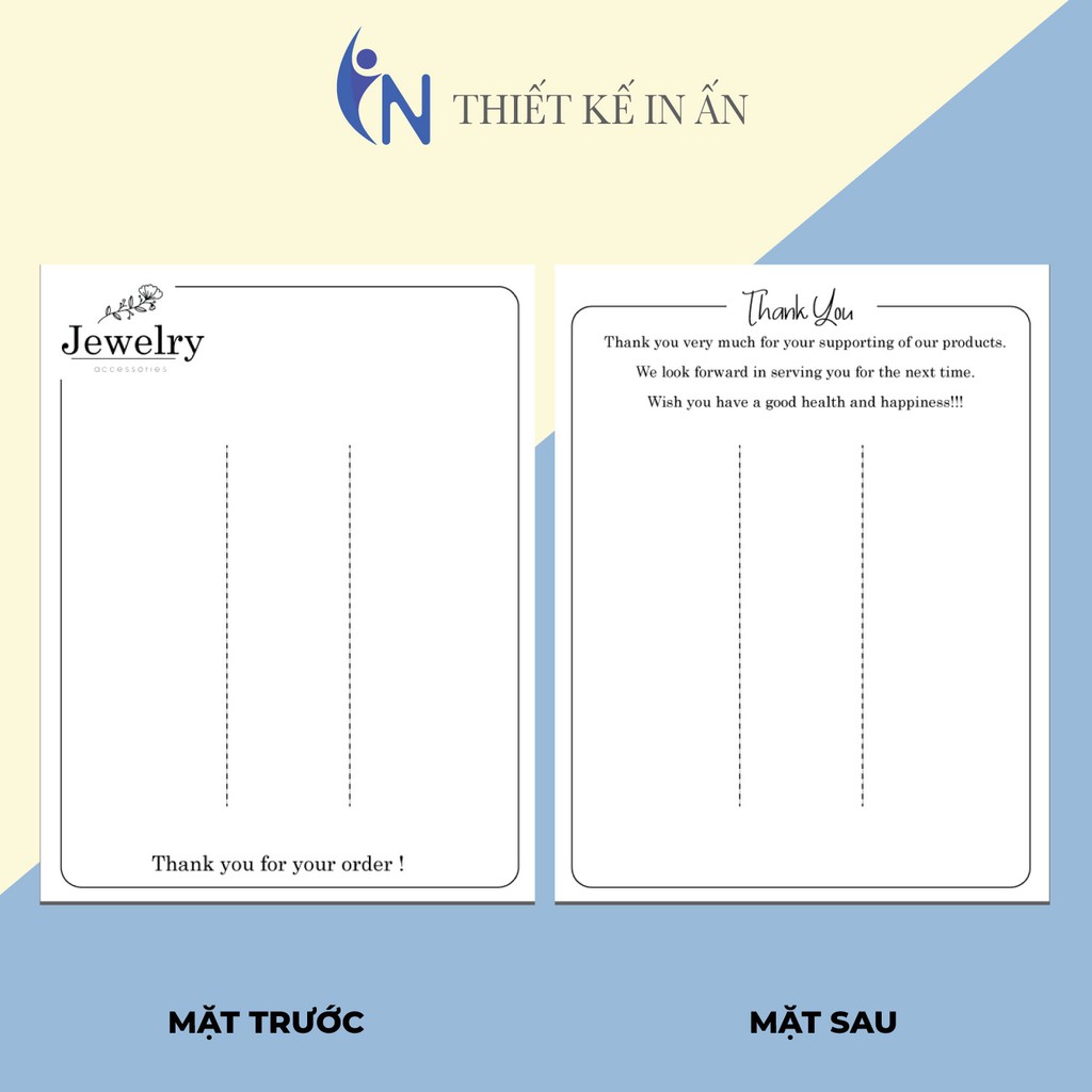Nhãn mác tag treo kẹp tóc, kẹp nơ 50 nhãn bìa cứng