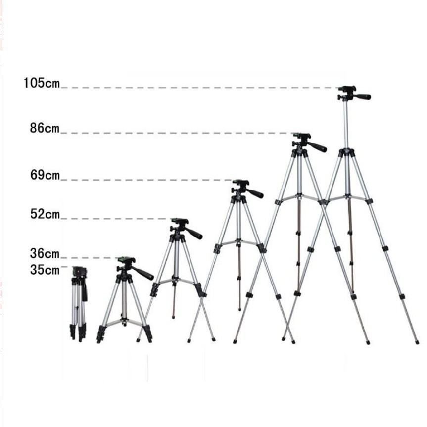 Gậy Tripod 3 chân 3110 + Kẹp điện thoại, Có Remote Bluetooth chụp ảnh,Giá Đỡ Điện Thoại 3110