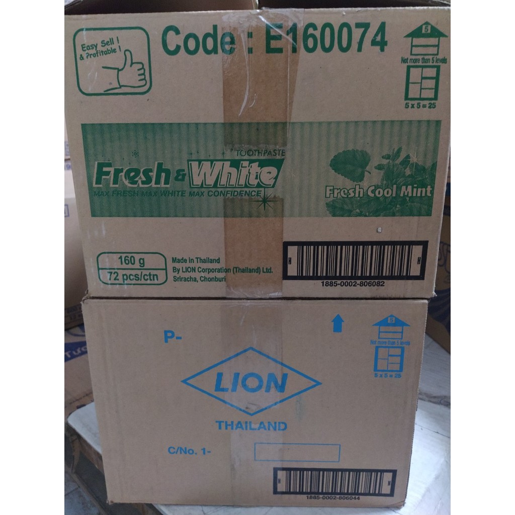 Kem đánh răng Lion Fresh and White 160g Nhập khẩu Thái Lan