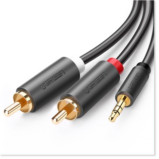 Cáp Audio 3.5mm to AV hoa sen (RCA) dài 1M Ugreen 10772 - Hàng Chính Hãng