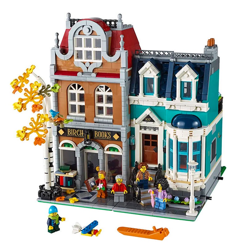 [Đảm bảo đích thực] LEGO / Lego Blocks Chế độ xem phố 10270 Hiệu sách Phong cách Châu Âu Đồ chơi sưu tập dành cho người