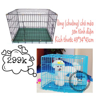 lồng chó mèo sơn tĩnh điện ( kích thước 63cm x45cm x65cm)