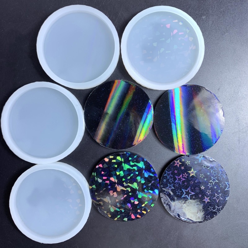 Sa Khuôn Làm Đế Lót Ly Hình Tròn Bằng Nhựa Epoxy Độc Đáo Trang Trí Nhà Cửa