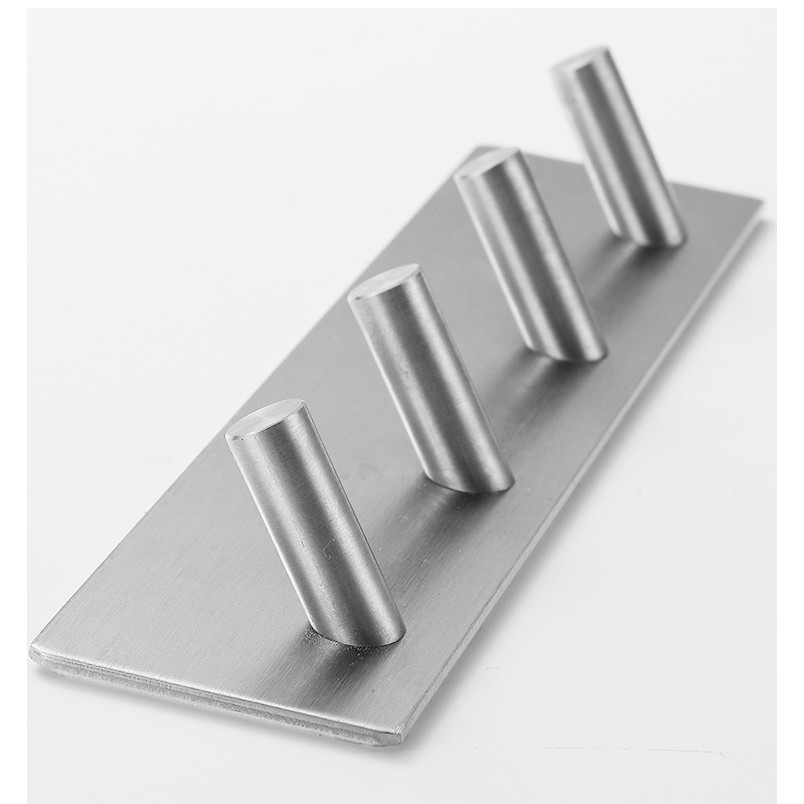 Thanh treo quần áo decor INOX SUS304 dán tường keo 3M không cần khoan - Móc INOX Chéo