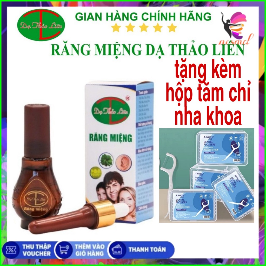 [Mua để nhận quà] TINH DẦU RĂNG MIỆNG DẠ THẢO LIÊN, TINH DẦU SÂU RĂNG, SÚN RĂNG , HÔI MIỆNG,LỌ 20ML