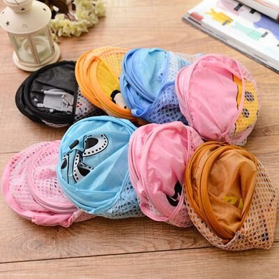 Giỏ đựng quần áo, đồ giặt, đồ lót, đồ chơi đa năng gấp gọn khung thép, sọt lưới bỏ quần áo khô đồ dùng xếp gọn tiện dụng