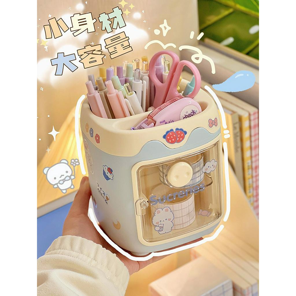 Ống đựng bút Mũi Heo nhiều ngăn để đồ dùng học tập đẹp hình hộp mini trang trí bàn học sinh dễ thương giá rẻ