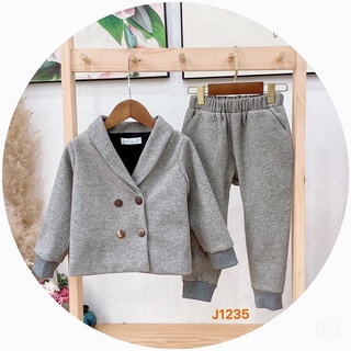 Set Vest dạ phong cách Hàn Quốc cho bé trai