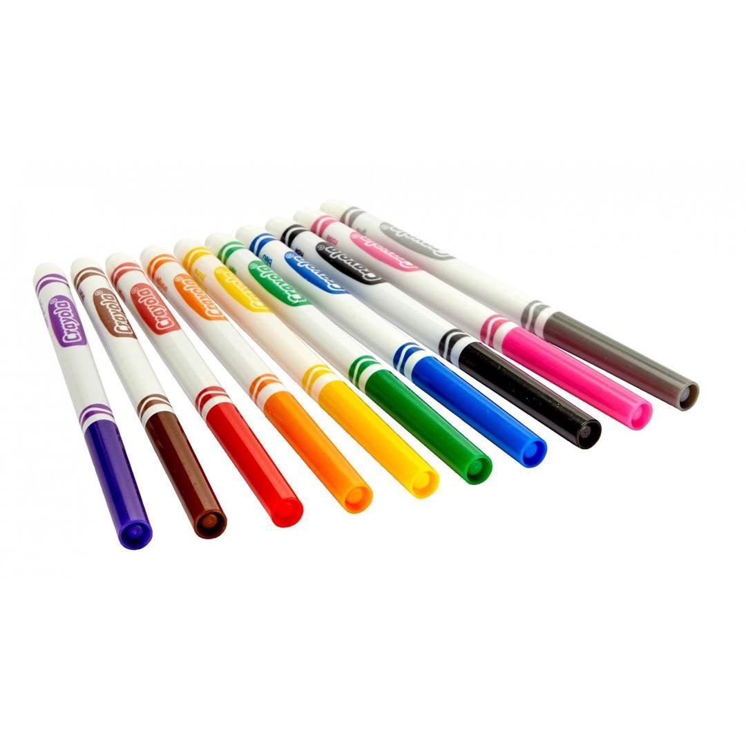 HỘP 10 CÂY BÚT LÔNG CRAYOLA MARKERS NÉT MẢNH