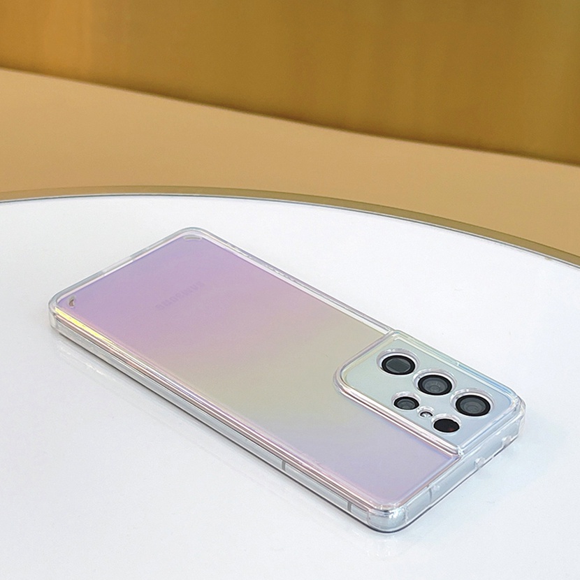 Ốp Điện Thoại PC Cứng Trong Suốt Màu Cầu Vồng Gradient Cho Samsung Galaxy A22 A32 A03S A03 A51 A12 M12 M32 A50 A50S A30S