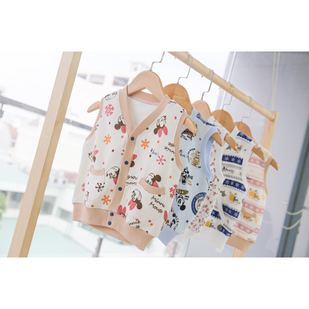 Áo gile cho bé siêu đáng yêu - cổ tim - ANNKIDS