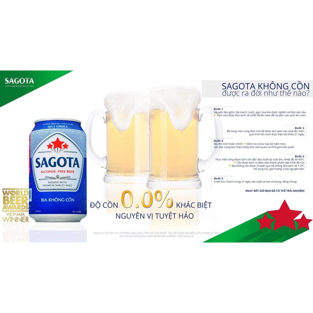 Bia không cồn SaGoTa