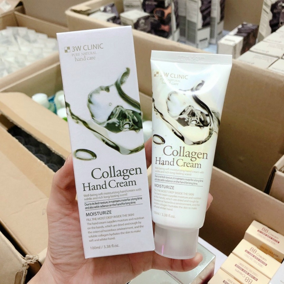 Kem dưỡng da tay 3W Clinic Collagen Hand Cream 100ml Hàn Quốc