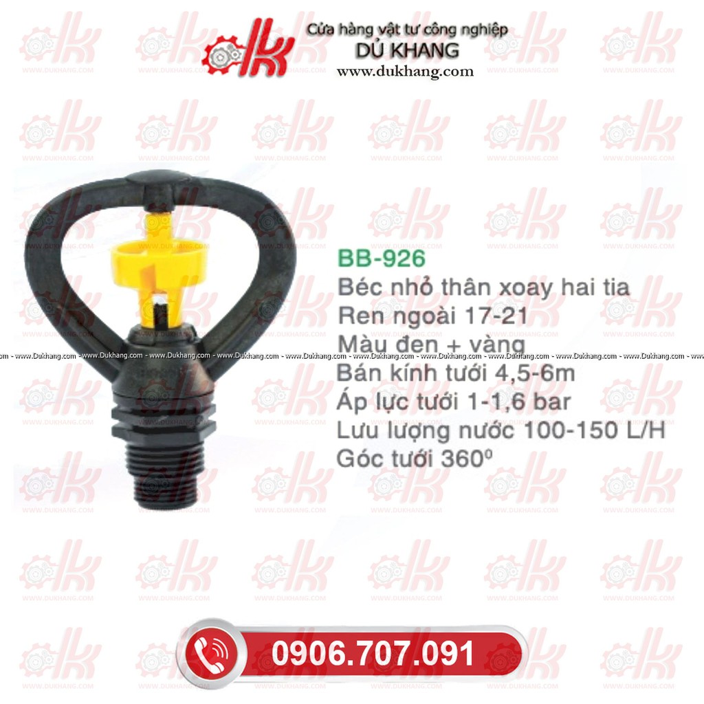 BÉC TƯỚI CÂY BB 926