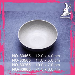 [Mẫu Mới]Tô Bún Bò Tròn Trơn Màu Nâu Nhám Nhựa Melamine Đài Loan