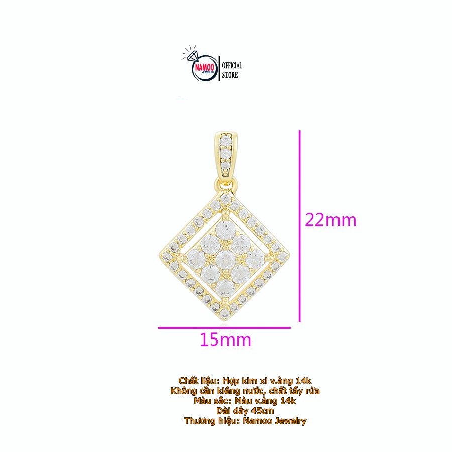 Dây Chuyền Nữ D08  Đính Đá Bền Màu Kết Hợp Dây Bi Cao Cấp Dài Dây 45cm