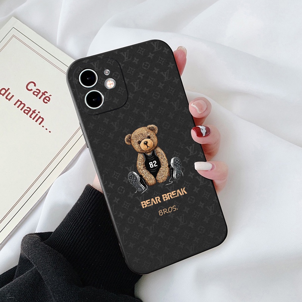 Ốp Lưng IPhone Cạnh Vuông Hình Gấu 82, BVC Iph6/6plus/6s/6splus/7/7plus/8/8plus/x/xs/11/12/pro/13/promax- Onoffcase