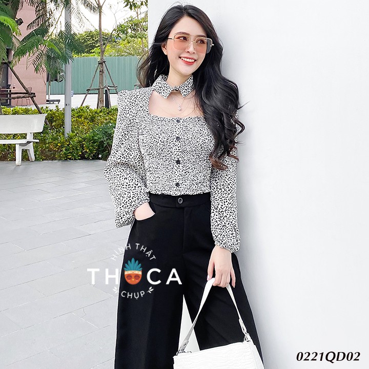 Quần ống rộng viền trắng túi xéo form lở THOCA HOUSE rộng rãi, thoải mái, mặc thoáng mát, vải cao cấp loại tốt