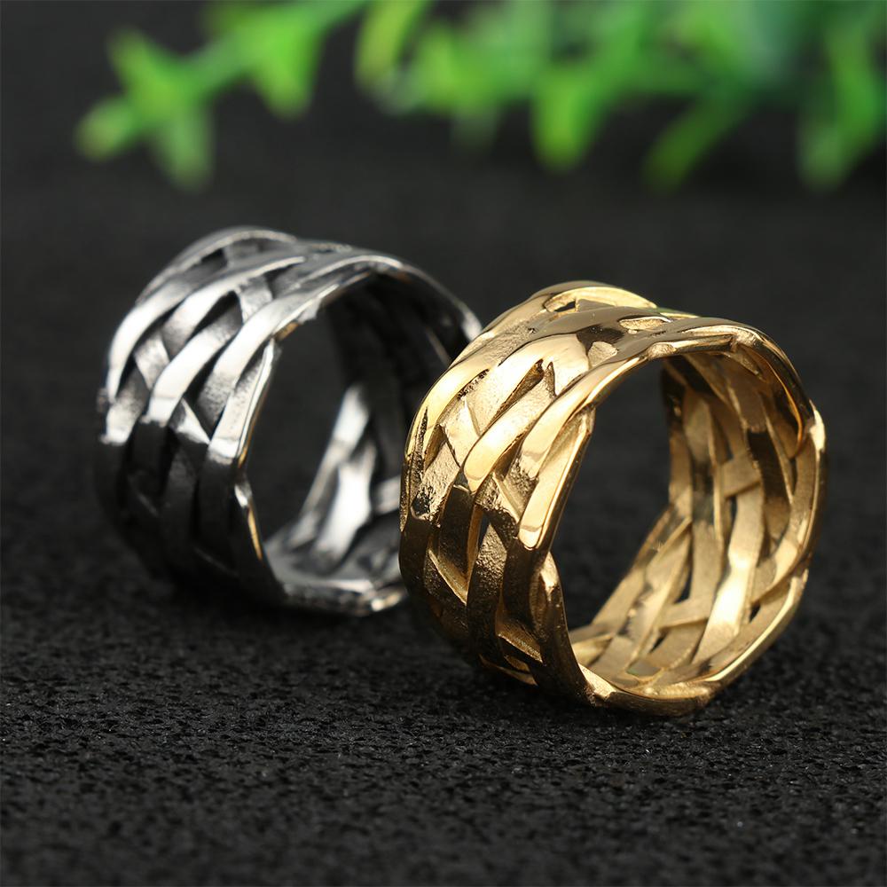 LAY Nhẫn Khắc Biểu Tượng Viking Phong Cách Punk Gothic Cho Nam Và Nữ