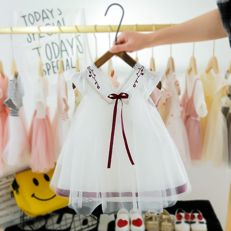 Đầm công chúa phong cách mùa hè không tay in họa tiết dễ thương cho bé gái 0-4 tuổi