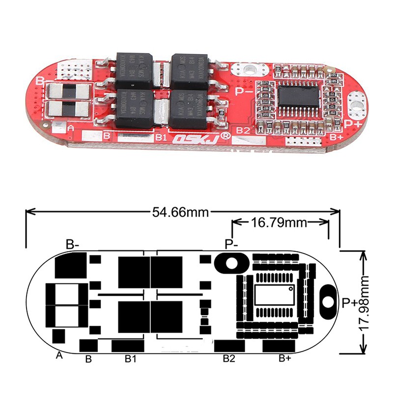 BMS 25A 3S 12.6V 4S 16.8V 5S 21V 18650 Li-ion Pin bảo vệ mạch sạc Bảng mạch mô-đun PCM polymer Lipo Cell PCB