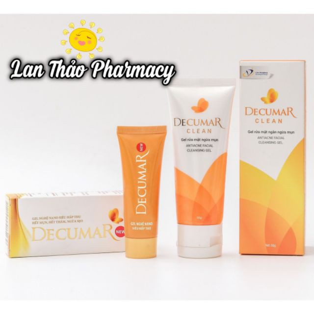 COMBO KHẮC TINH CỦA MỤN GỒM KEM BÔI VÀ SỮA RỬA MẶT DECUMAR 50G CHÍNH HÃNG GIÁ SỈ