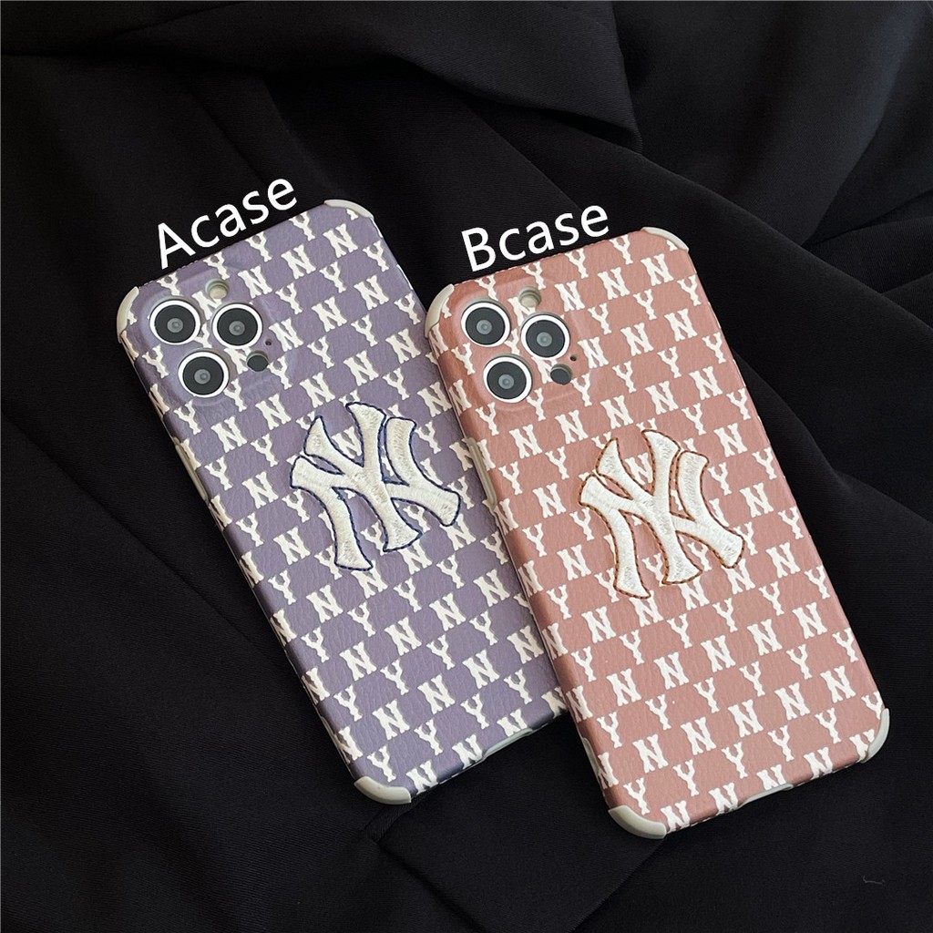 Soft Plastic Phone Case Embroidery NY suitable for iPhone12 mini 11 PRO MAX 6/6s 7/8plus SE2 X/XS XR XSMAX #HG4214