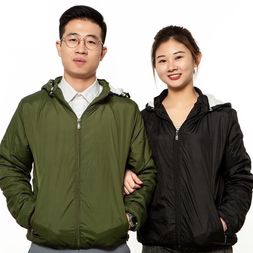 Áo gió nữ 2 lớp lót lông cừu chống gió chống nước, Áo gió nam cao cấp lông cừu - Lông cừu siêu dày ấm áp, mũ tháo rời '