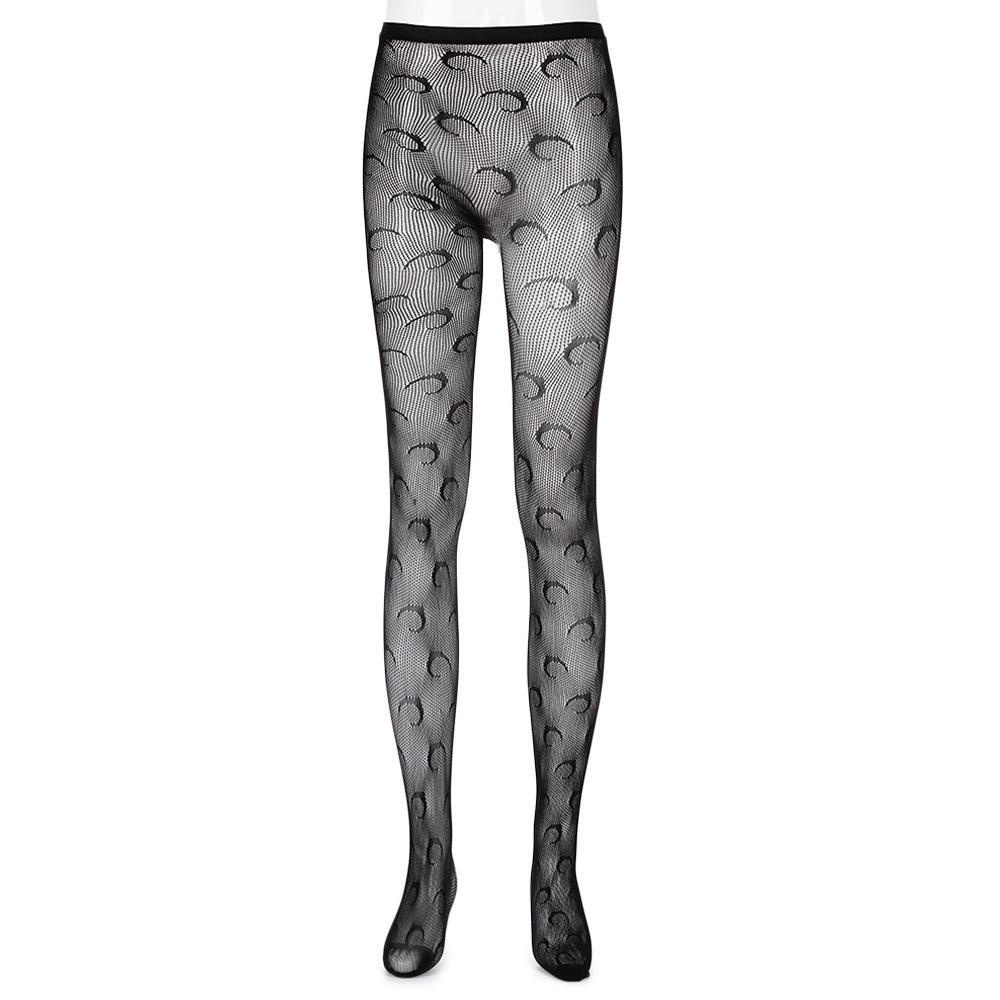 Yve Quần Tất Lưới Họa Tiết Hoa Hồng / Mặt Trăng / Nơ Phong Cách Gothic Cho Nữ