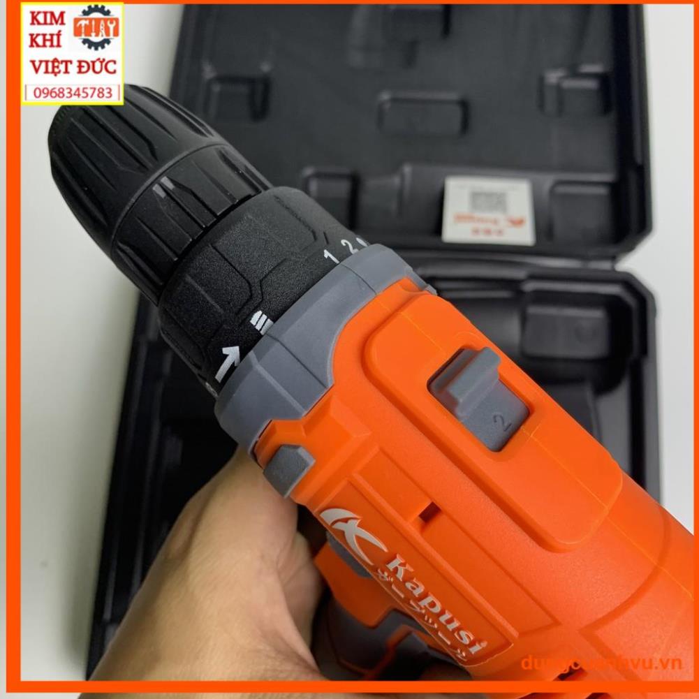 Máy khoan pin hãng Kapusi Japan cao cấp 12V, Mô tơ lõi đồng