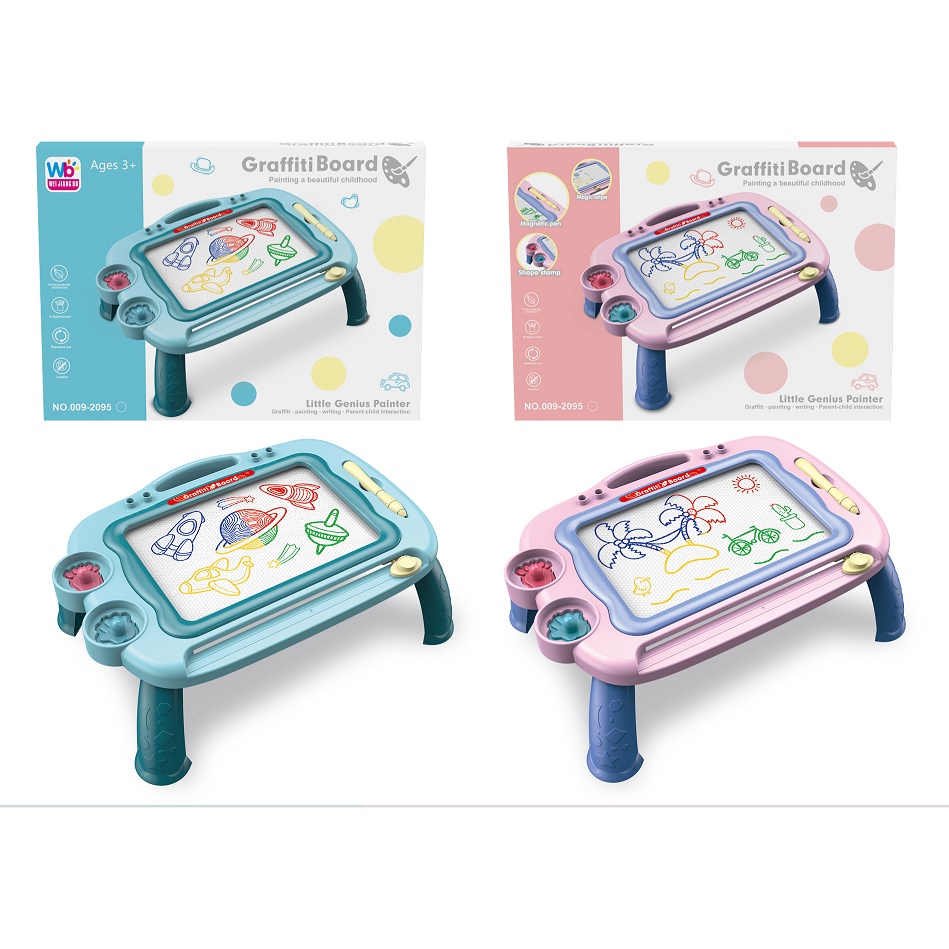 Bảng vẽ tự xóa, bảng viết tự xóa có 4 chân cho bé trai và bé gái.