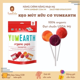 Kẹo mút hữu cơ Yumearth đủ vị