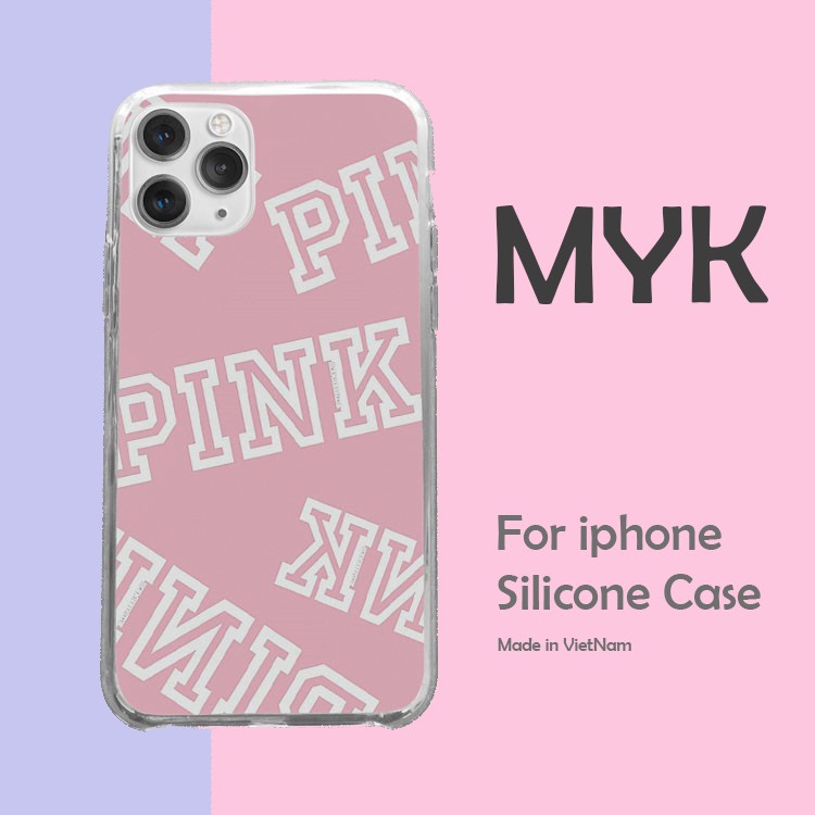 Ốp lưng chữ PINK VS thời trang cho Iphone 5 6 7 8 Plus 11 12 Pro Max X Xr VICPOD00024