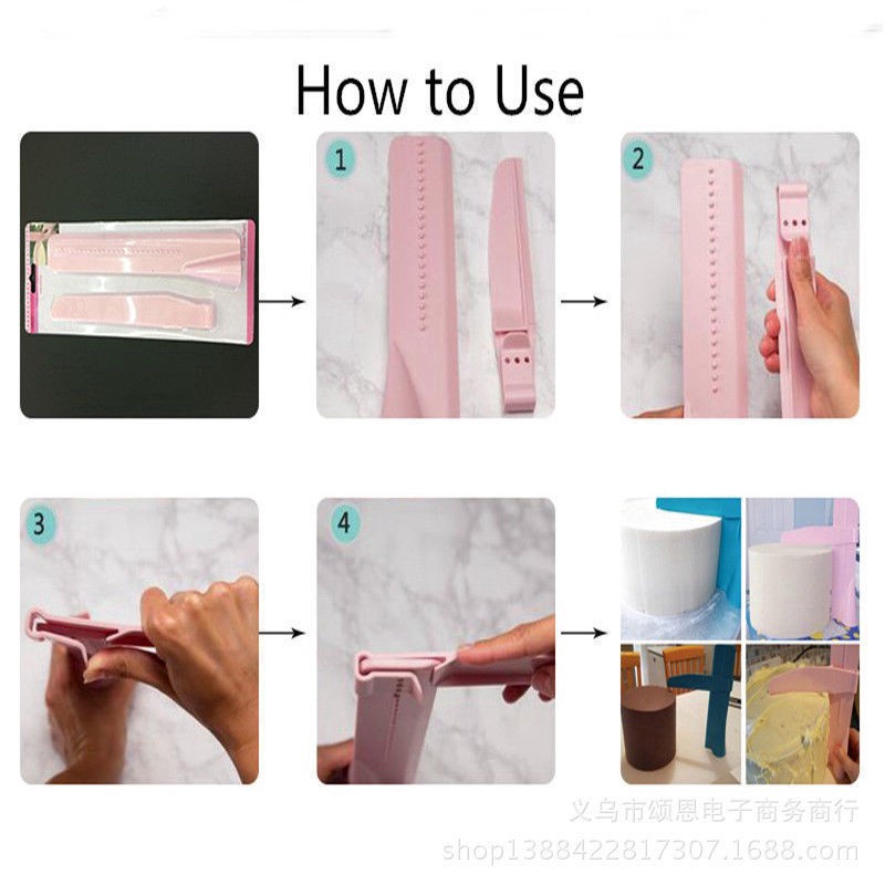 Adjustable Cake Edge Scraper Smoother Fondant Decor Tool Baking Mold Kitchen