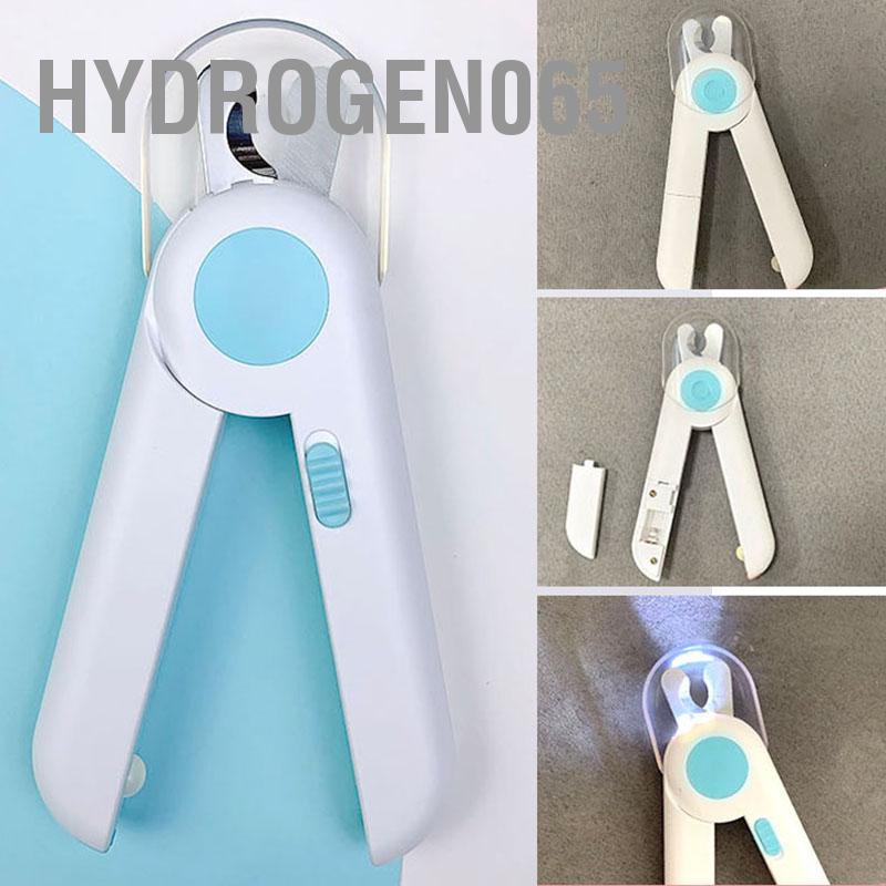 Hydrogen065 Dụng cụ cắt móng cho thú cưng An toàn trong suốt Vách ngăn chó nhỏ Máy mèo với đèn LED con