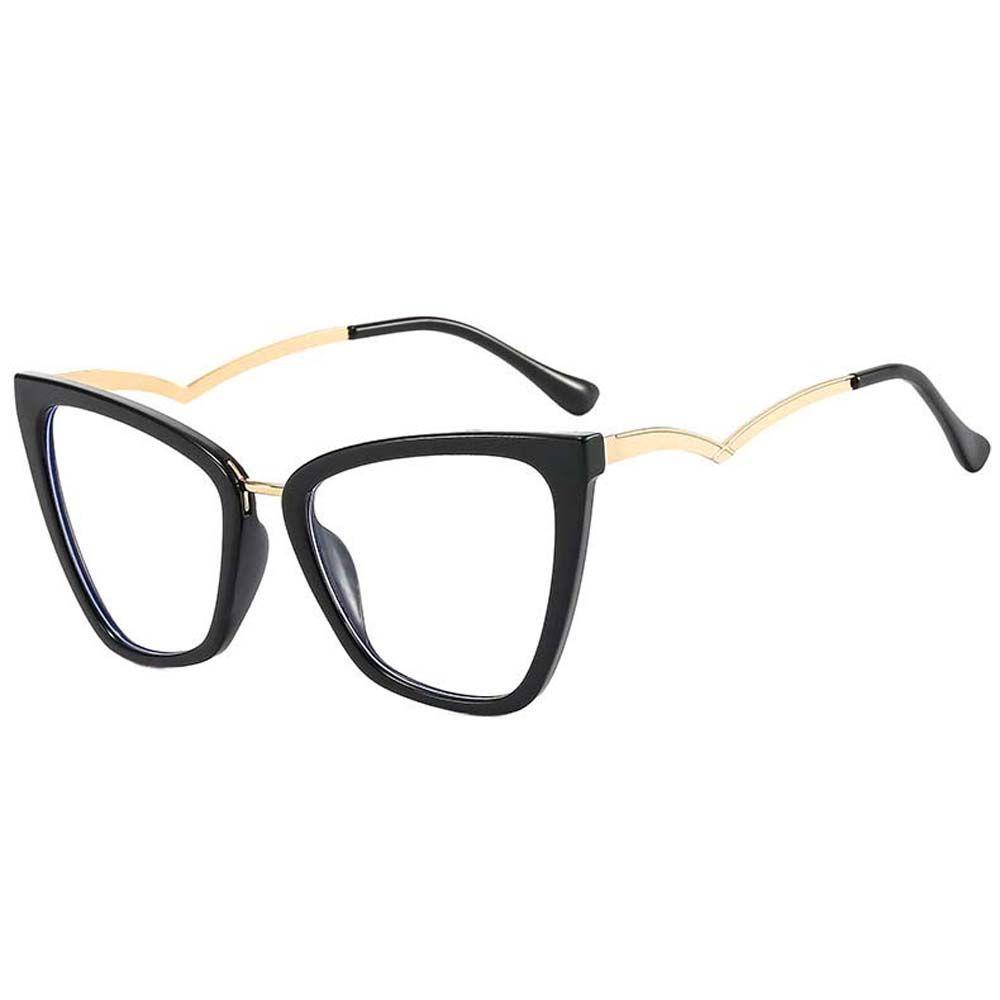 TWINKLE Mắt Kính Gọng Kim Loại Đen Chống Bức Xạ Cho Máy Tính