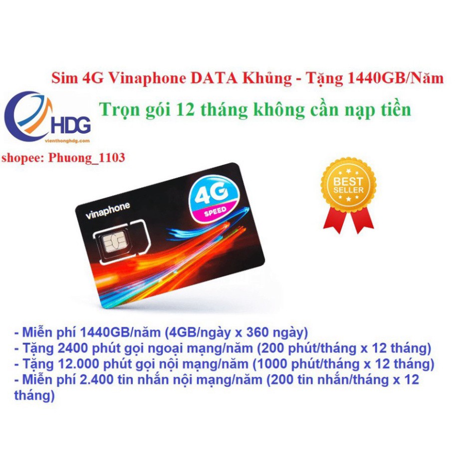 XẢ HÀNG  Miễn phí 1 năm – SIM 4G Vinaphone 2GB-4GB/ngày, gọi miễn phí cuộc gọi dưới 20p XẢ HÀNG