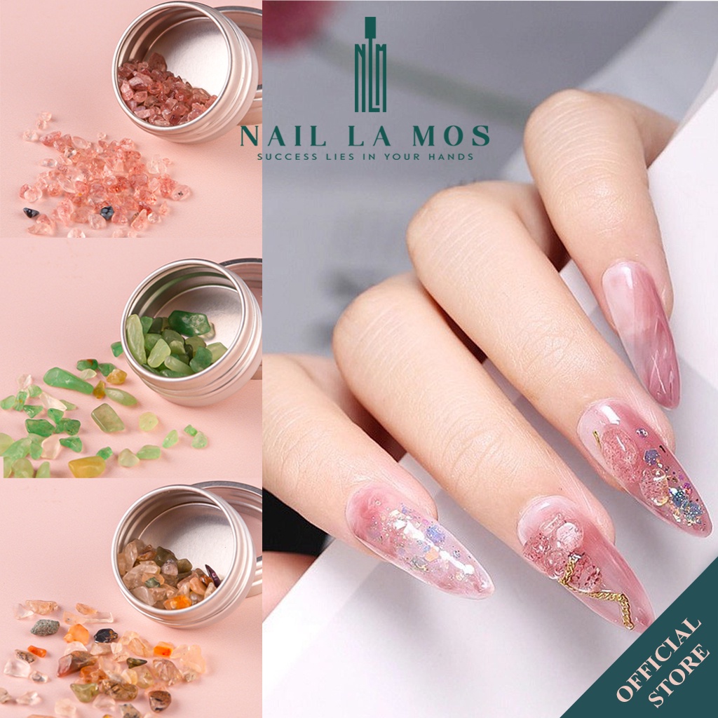 Đá sỏi trang trí móng - đá nails giả thạch anh phong cách Nhật Bản (lẻ hũ)