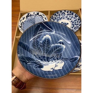 Bộ đĩa men sứ 4 chiếc Nhật Bản