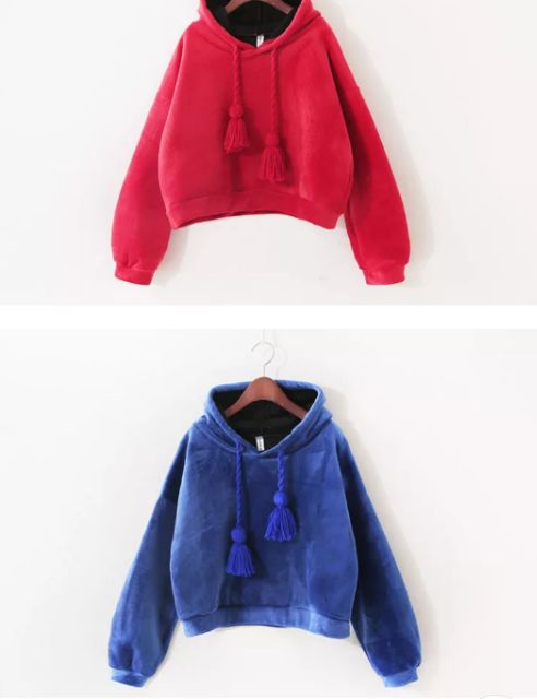 Áo hoodie nỉ bông dài tay, áo nỉ, áo khoác nữ, chất vải cao cấp dày dặn,mềm mại | BigBuy360 - bigbuy360.vn